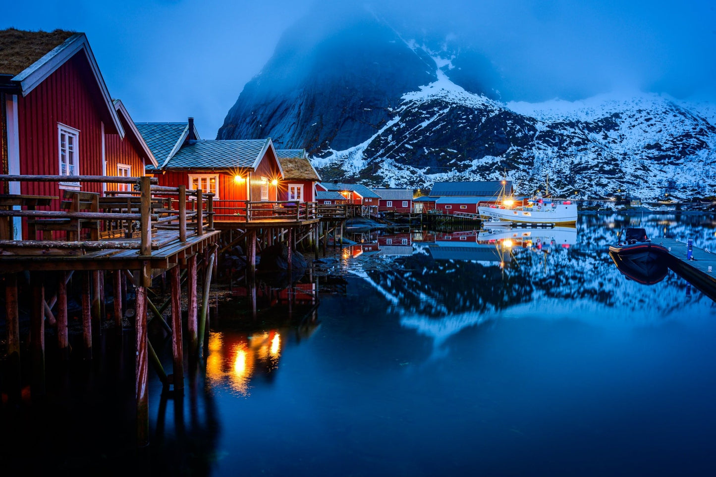 Blue Hour in Reine - Allie Richards Photography