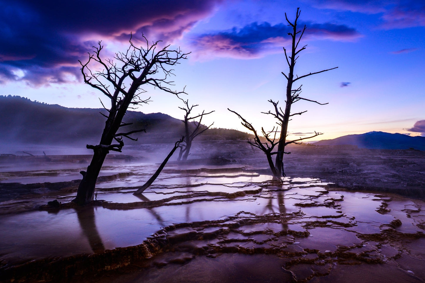 Darkness over Mammoth Hot Springs - Allie Richards Photography