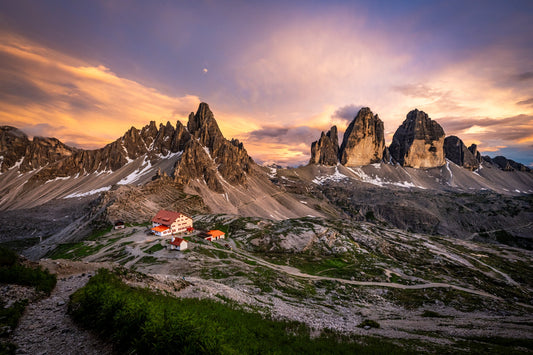Sunset, Tre Cime Lavaredo - Allie Richards Photography