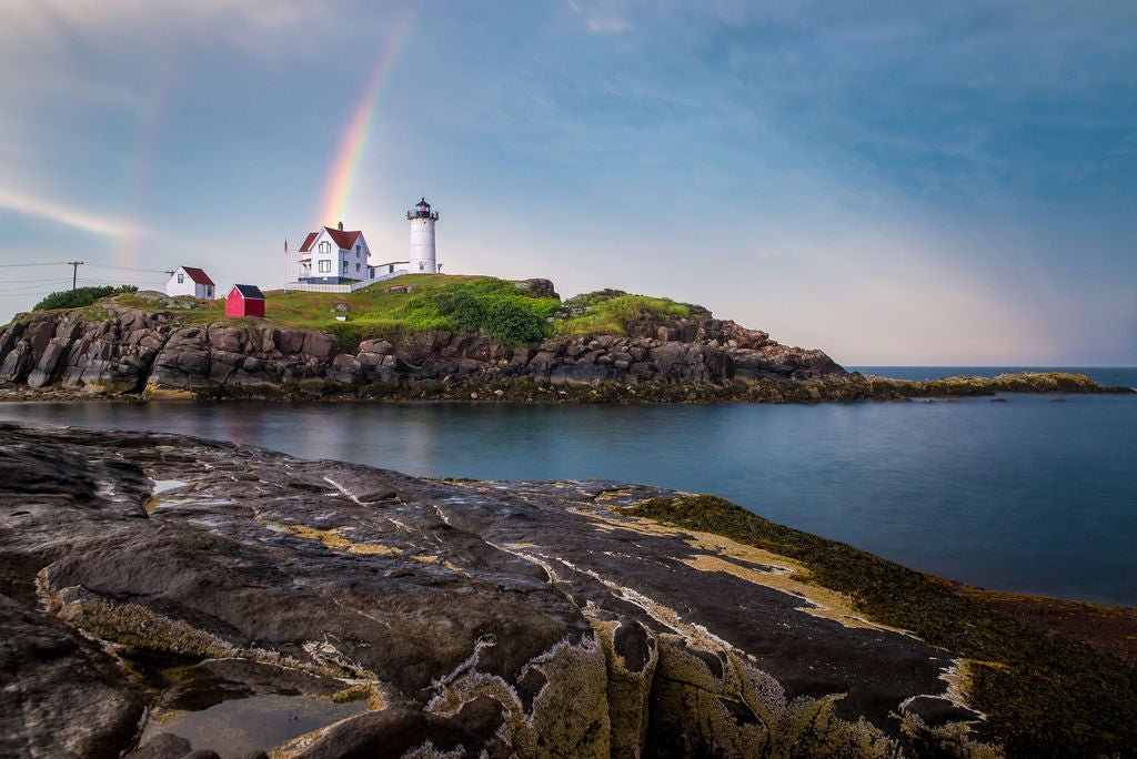 Rainbow at Nubble Light - Allie Richards Photography