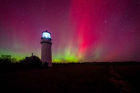 Aurora over Cape Cod Light - Allie Richards Photography