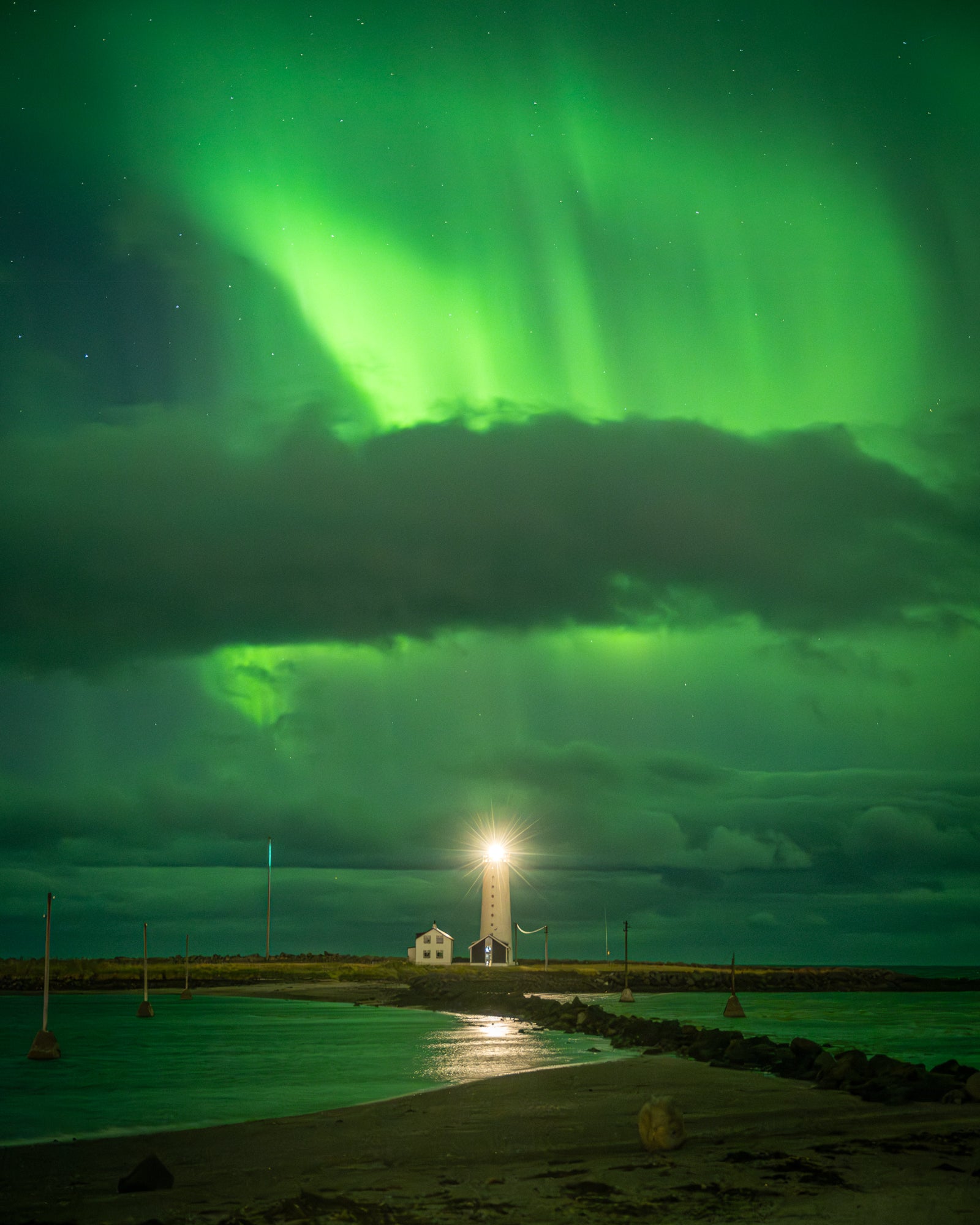 Aurora over Grotta - Allie Richards Photography