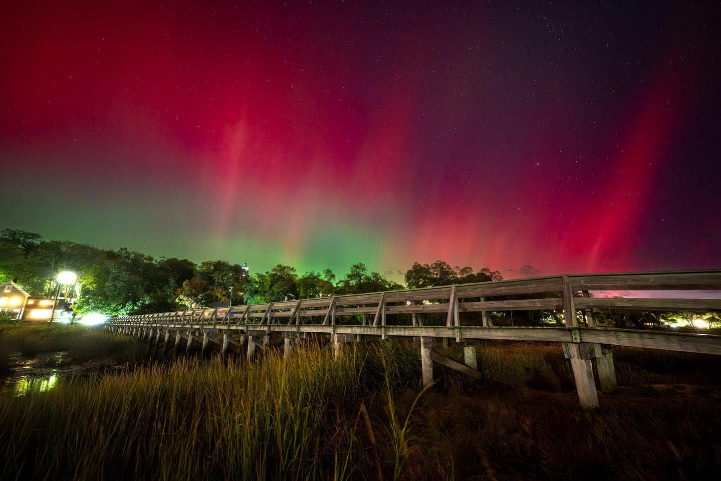 Aurora over Uncle Tim's Bridge - Allie Richards Photography