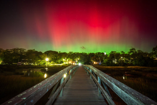 Aurora over Uncle Tim's Bridge II - Allie Richards Photography