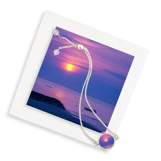 Cape Harbor Sunset Sterling Bracelet - Allie Richards Photography