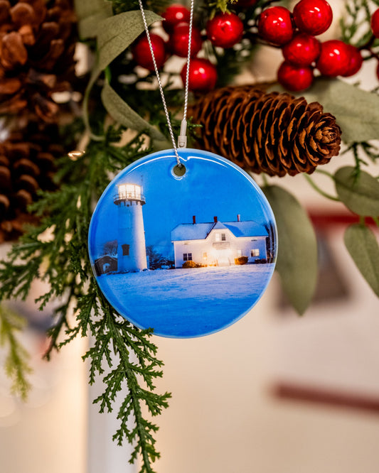 Chatham Lighthouse in the Snow - Allie Richards Photography