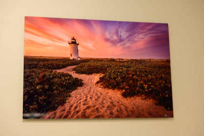 Metal Print: Sunset at Race Point Light 16x24 - Allie Richards Photography