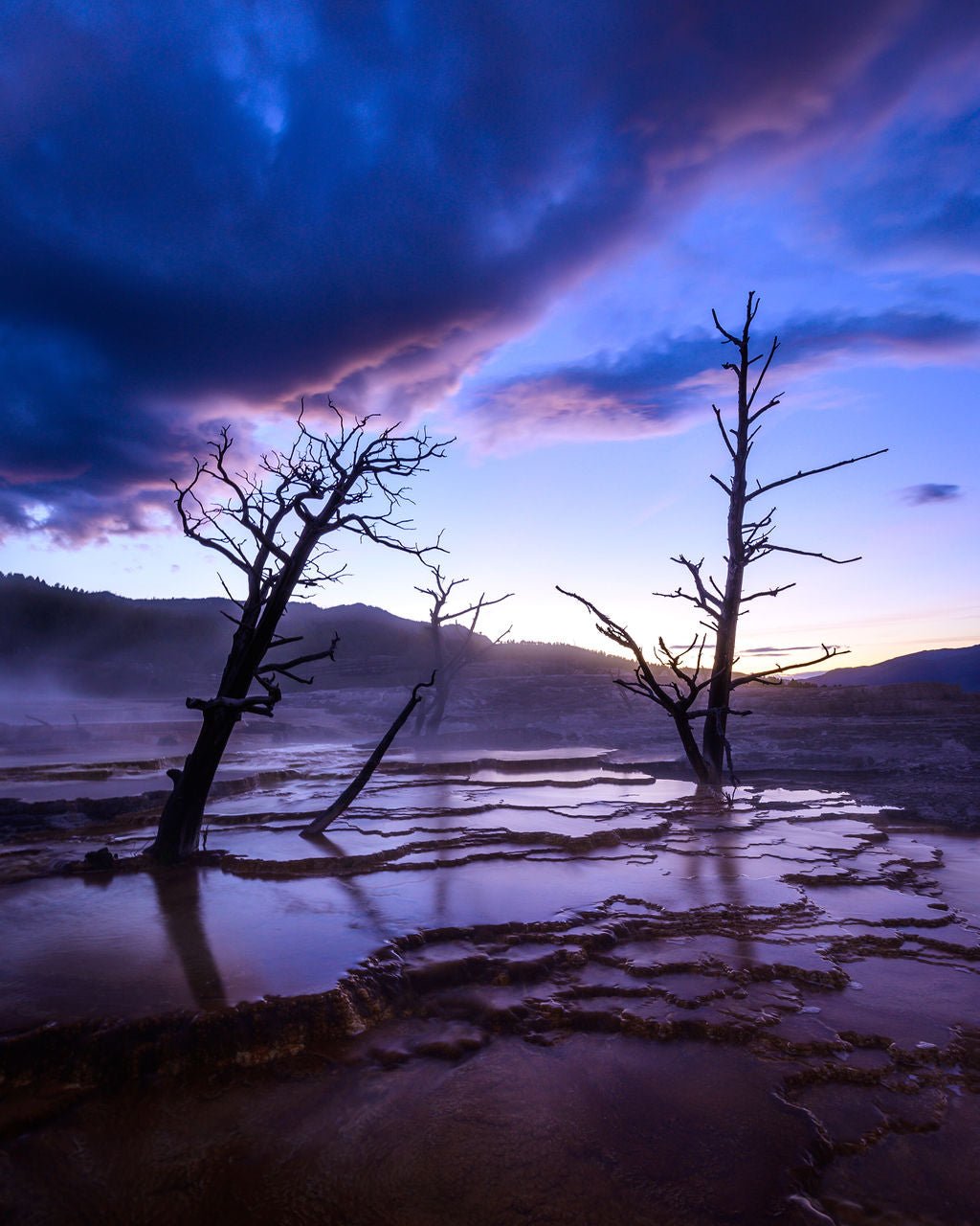 Darkness over Mammoth Hot Springs - Allie Richards Photography