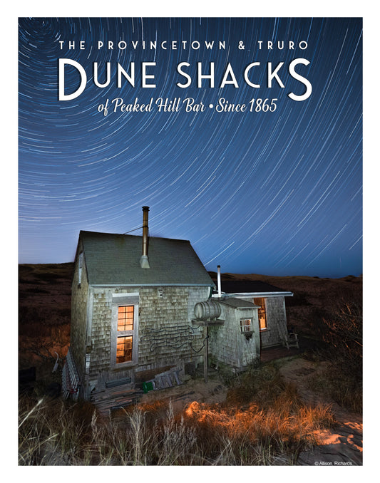 Dune Shacks, Star Trails Poster - Allie Richards Photography