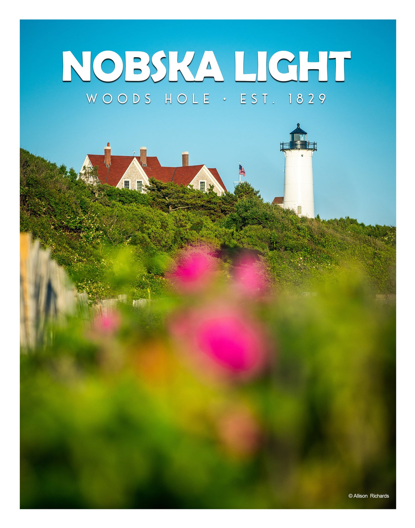 Nobska Light Poster - Allie Richards Photography